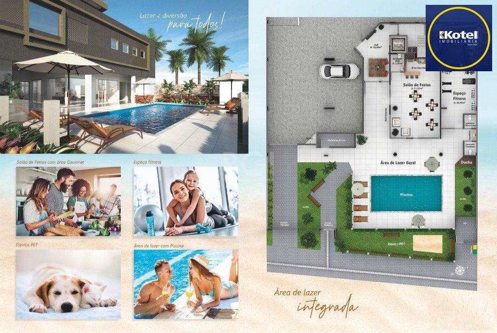 Apartamento para Venda - 78.4m², 2 dormitórios, sendo 1 suites, 1 vaga - Centro