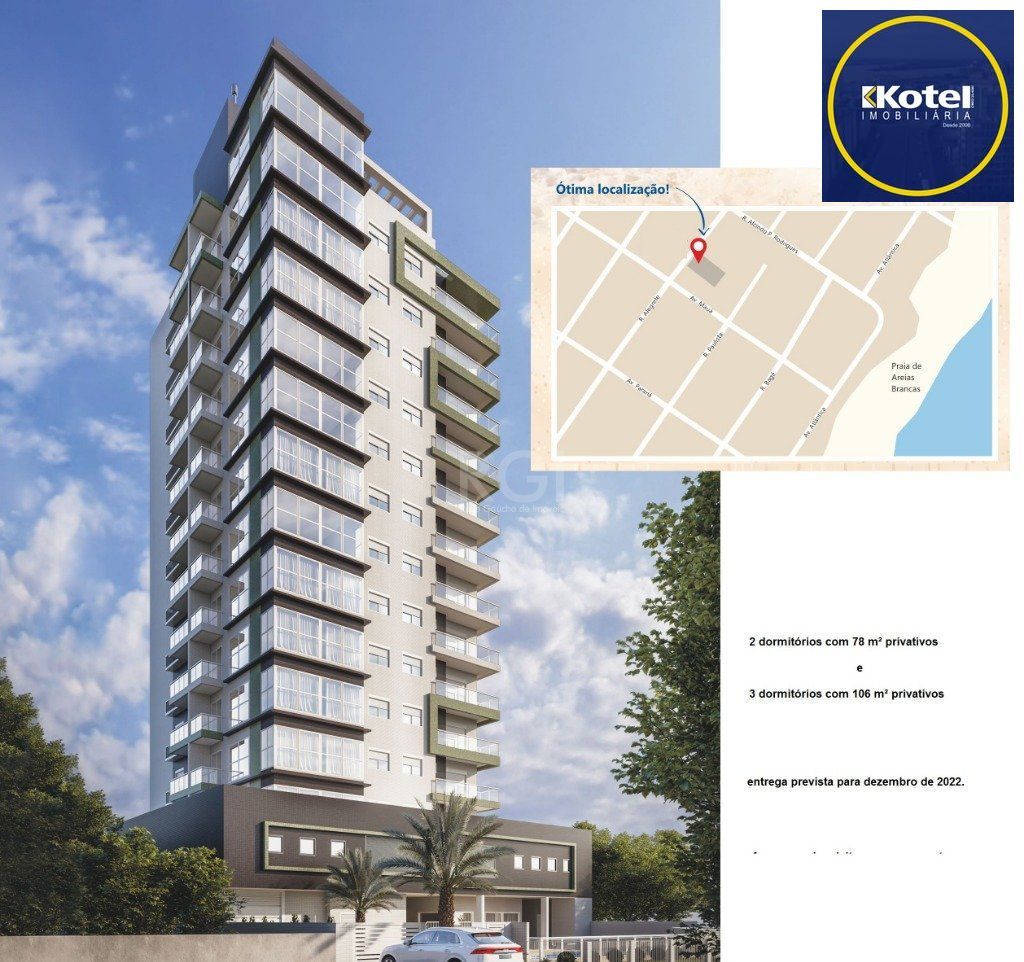 Apartamento para Venda - 78.4m², 2 dormitórios, sendo 1 suites, 1 vaga - Centro